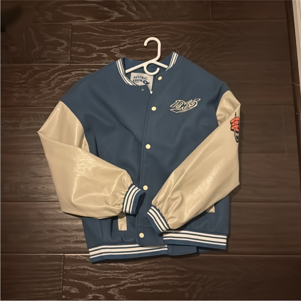 Varsity Jacket - Blue and Cream